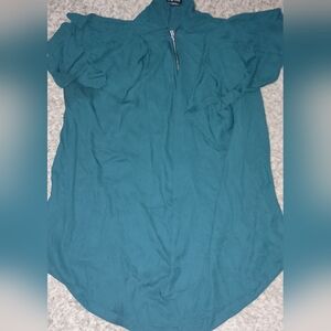Women's City Chic Top Blouse Size XXL Color Green Church Zipper Professional...